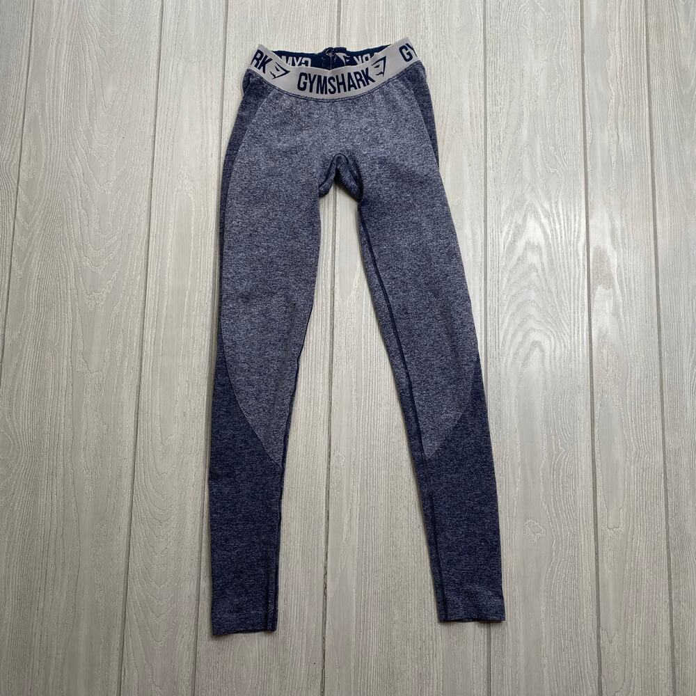 Gymshark Women's Heather Blue Low Rise Dry Leggings Size XS X-Small